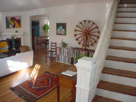Living Room view into the Dining Room