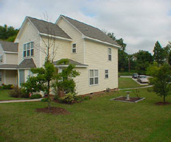 Yard and side view of Home